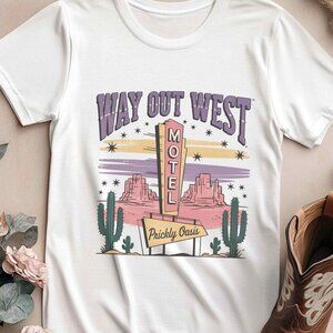 Cowgirl Western Retro White Graphic Tee Vintage Style T-Shirt Trendy Coquette